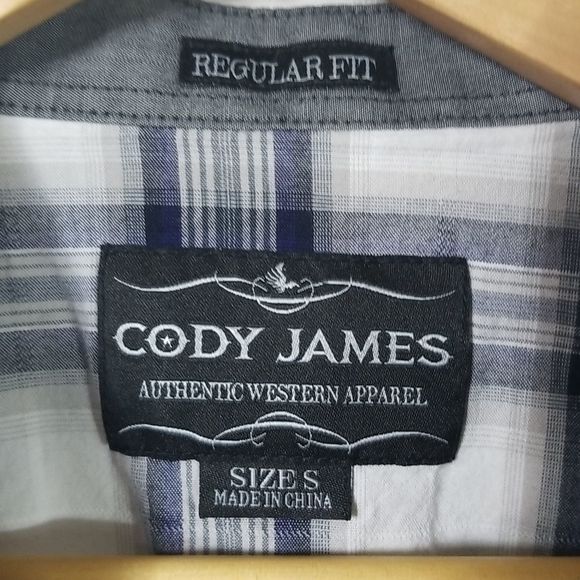 Cody James Short Sleeve Pearl Snap Shirt  sz S - Picture 4 of 5